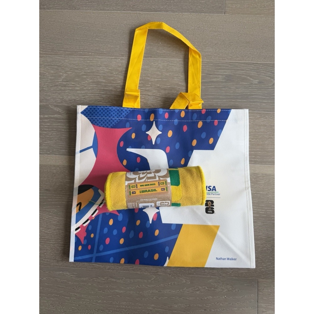 Official FIFA World Cup 2026 We Are Brazil Scarf + Tote Bag Fan Bundle RARE NEW